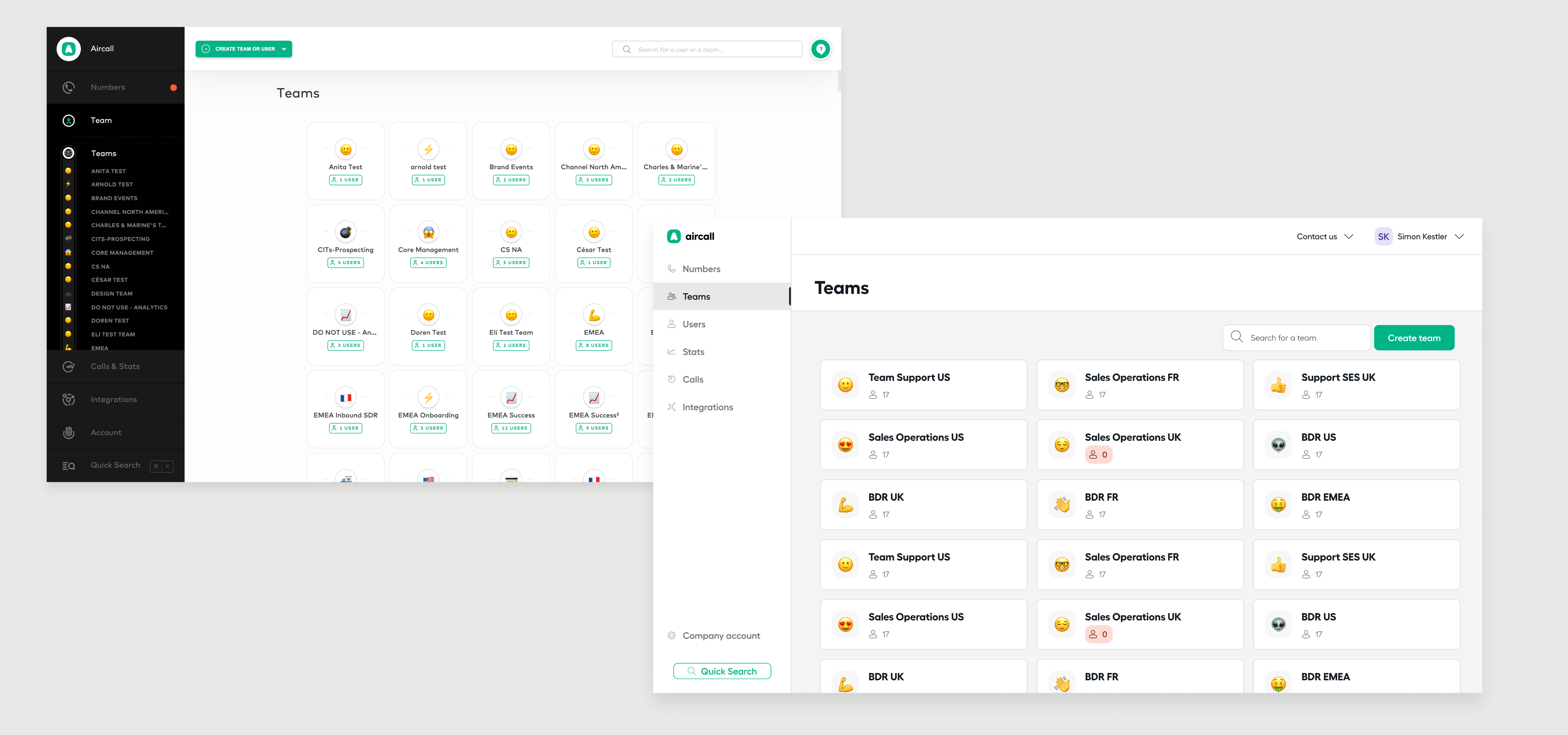 List page comparison