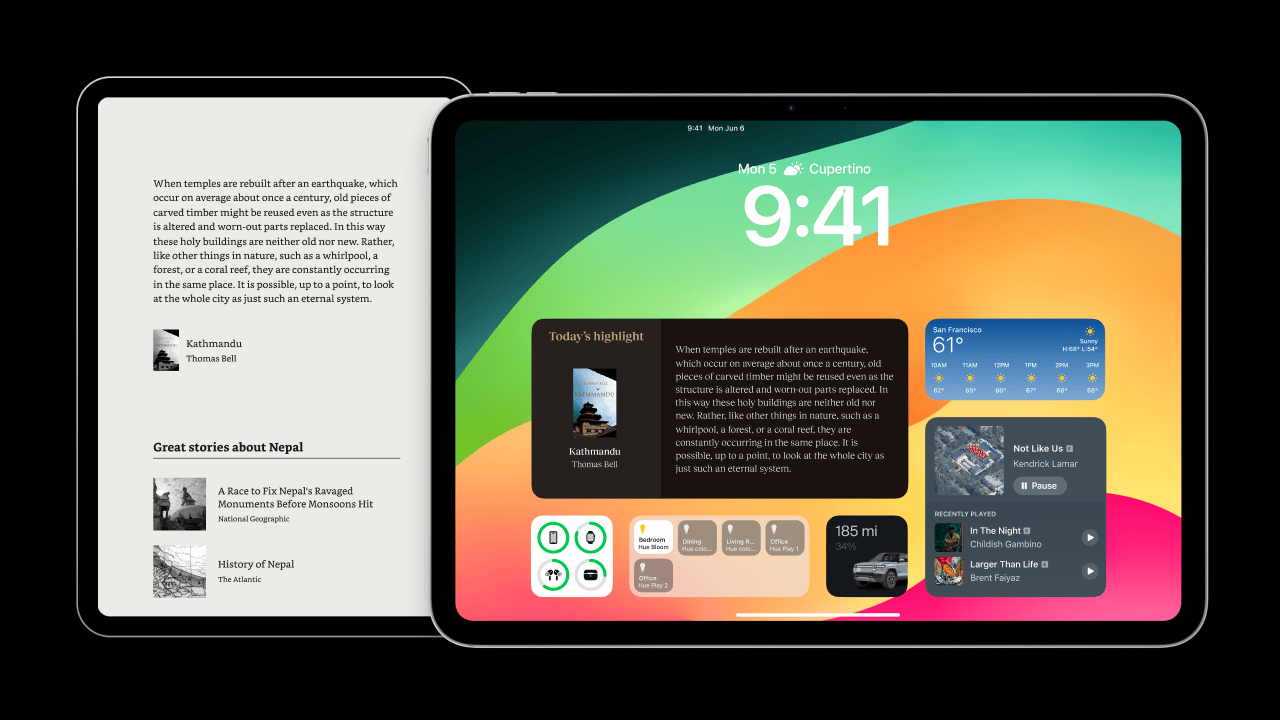 Some mockups of what an e-ink tablet or home hub interface could look like